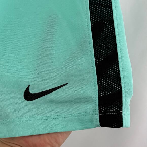 Nike Dri-Fit Slim Fit Shorts Mens Medium Teal Blue Black Athletic Training Gym - Picture 4 of 4